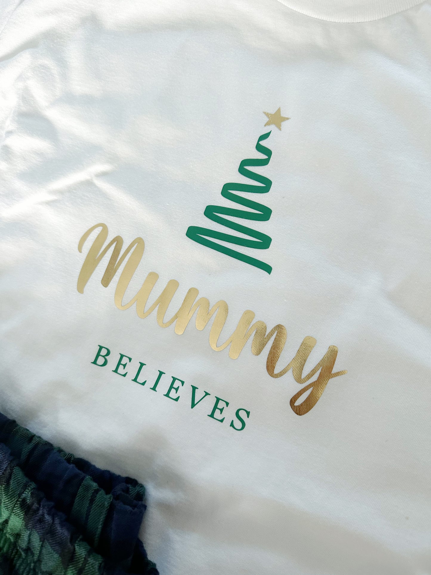 Green Tartan Matching Christmas Believes Pyjamas