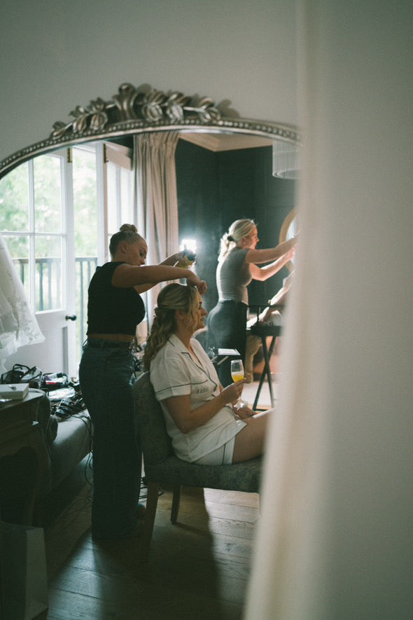 Bride White Short Satin Pyjama Set