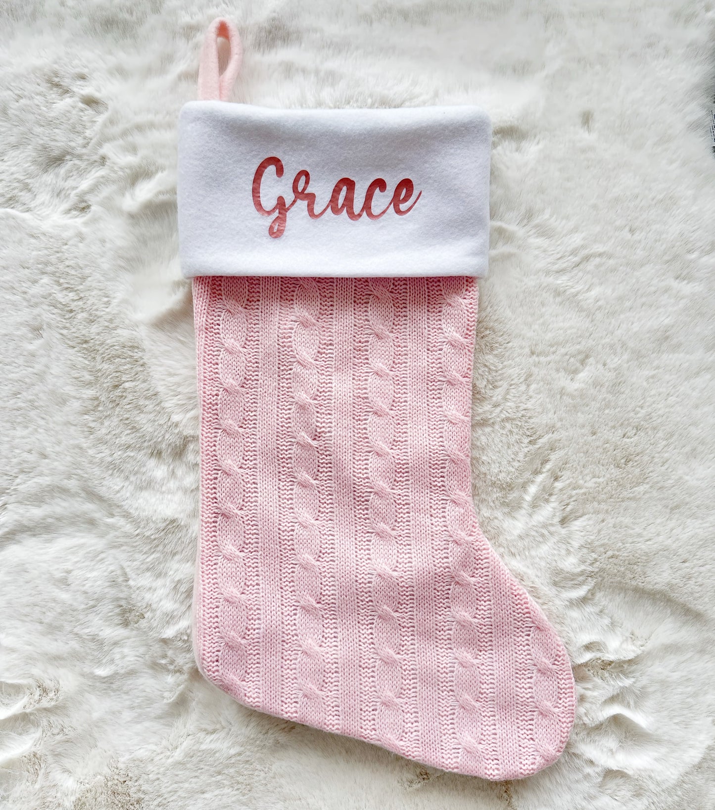 Personalised Knitted Christmas Stocking