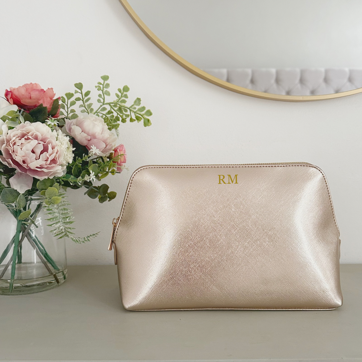 Luxury Personalised Faux Leather Makeup Bag