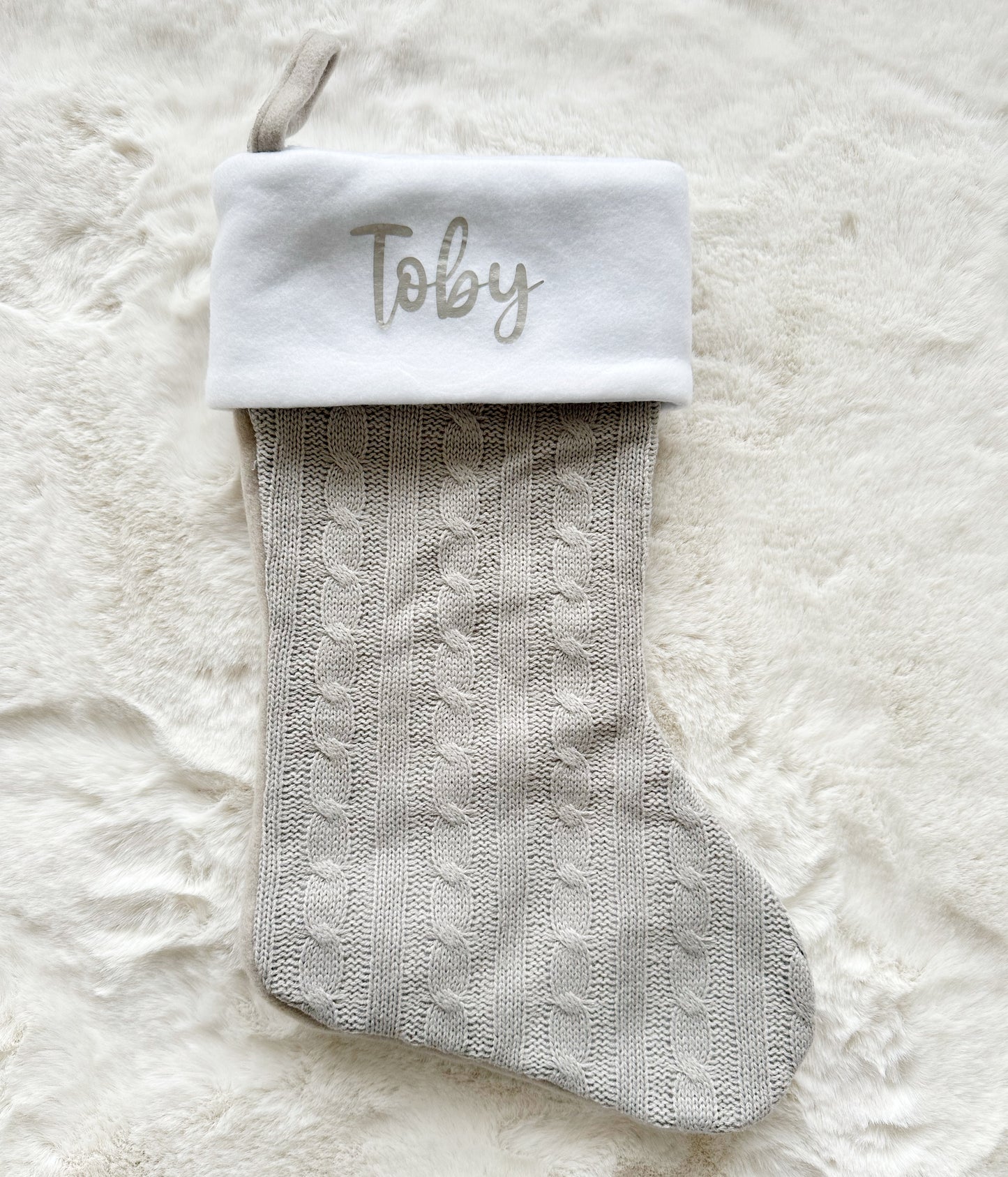 Personalised Knitted Christmas Stocking
