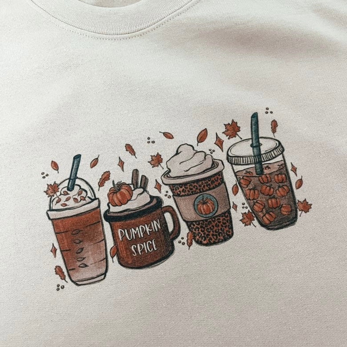 Autumn Coffee Printed Sweatshirt
