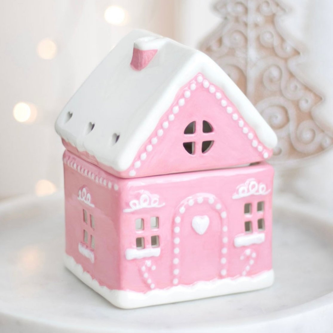 Pink Gingerbread House Oil Burner
