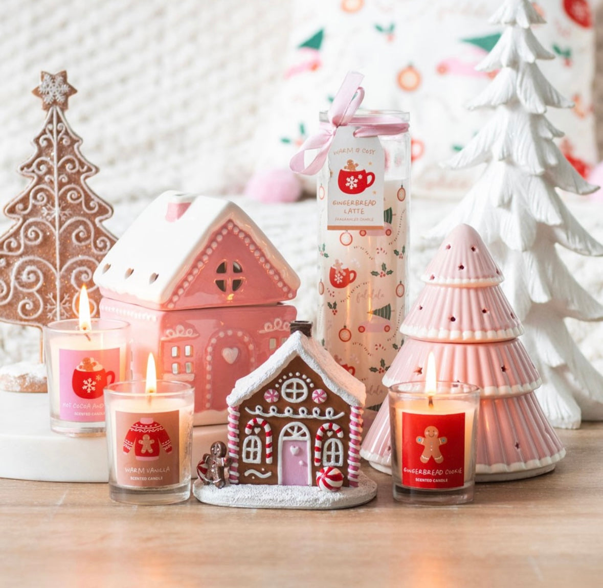 Pink Gingerbread House Oil Burner