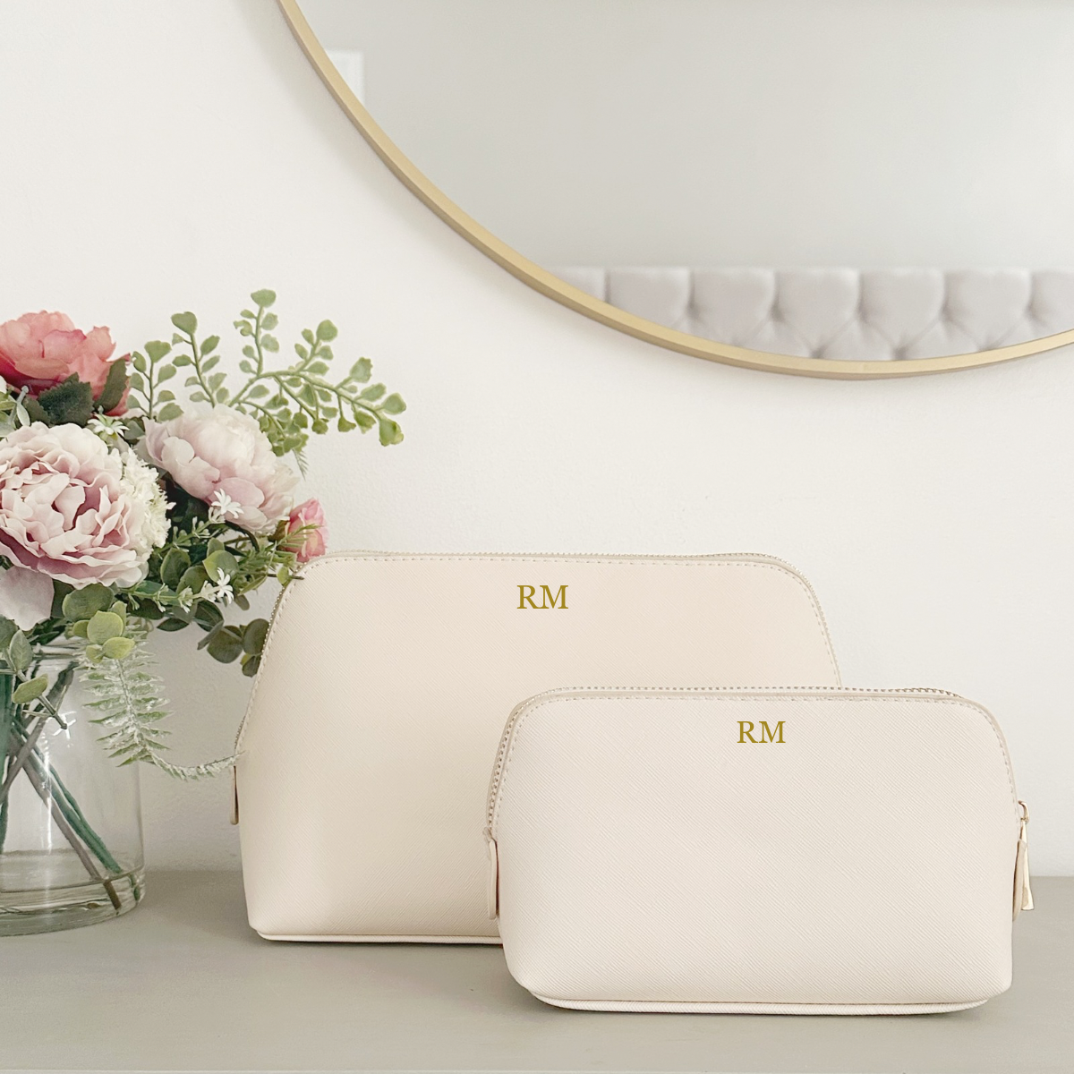 Luxury Personalised Faux Leather Makeup Bag