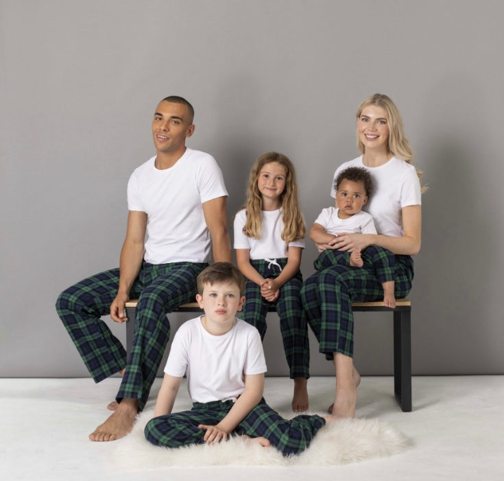 Green Tartan Matching Christmas Believes Pyjamas