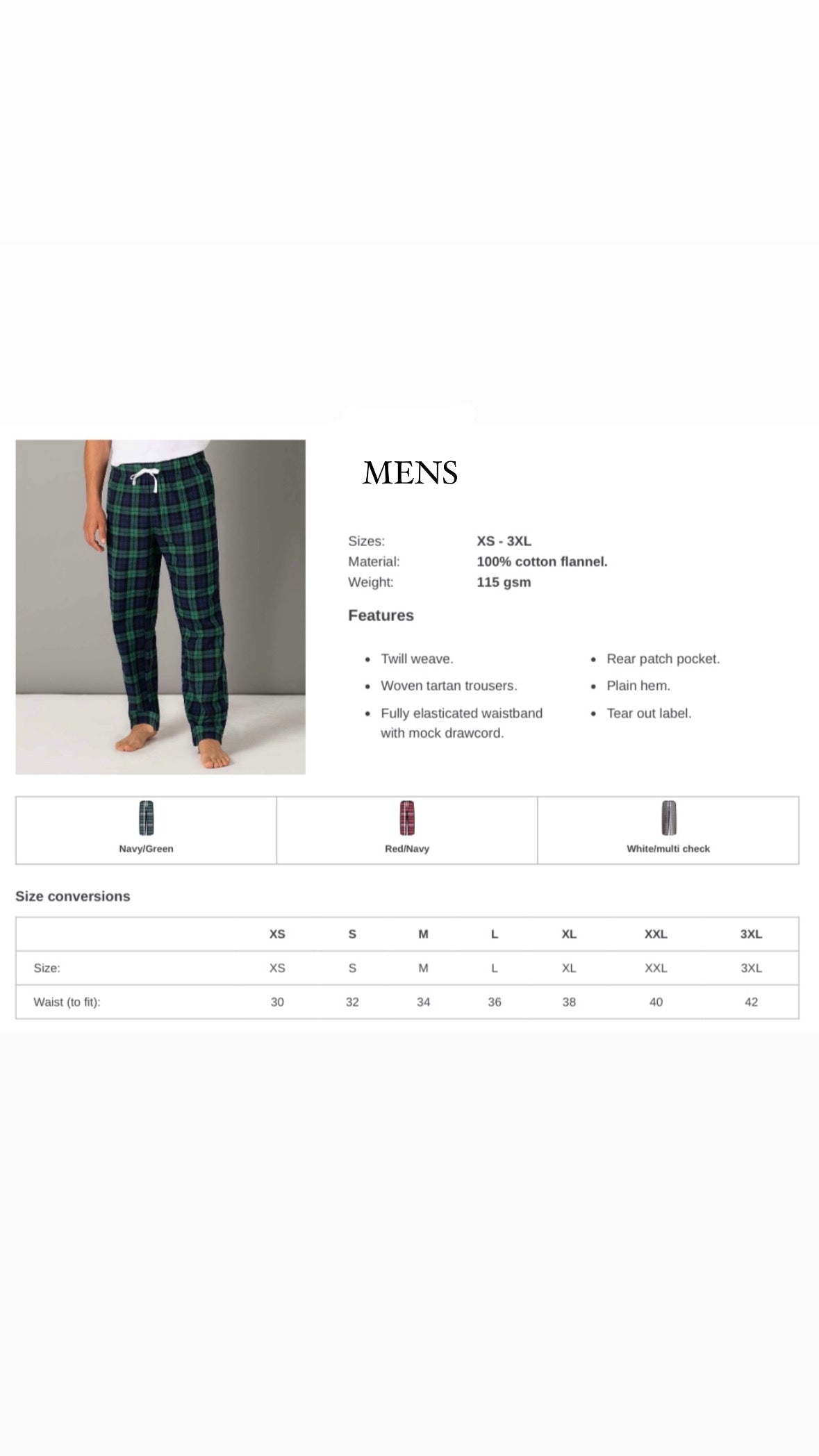 Green Tartan Matching Christmas Believes Pyjamas
