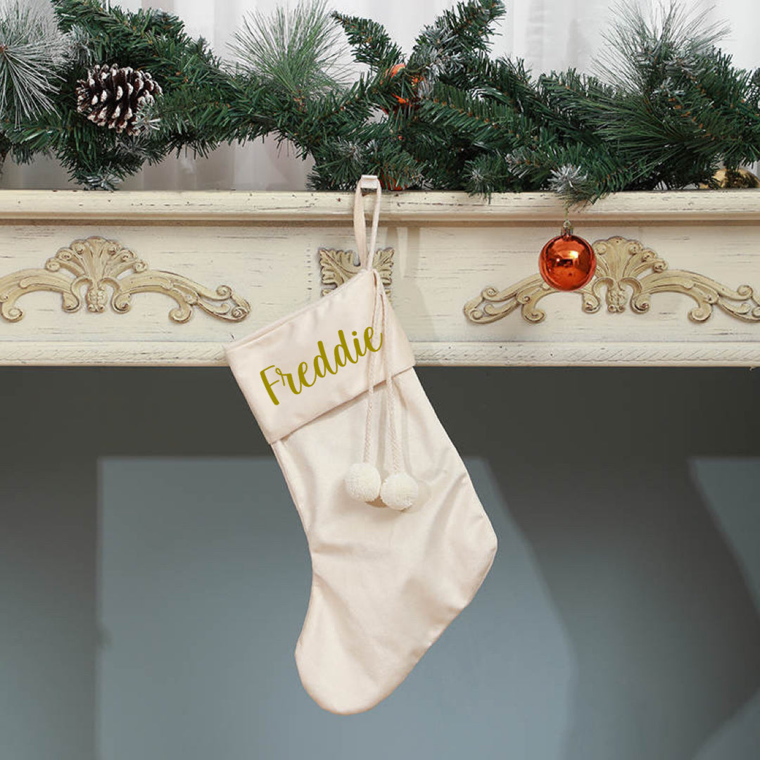 Personalised Velvet Christmas Sack & Matching Stocking