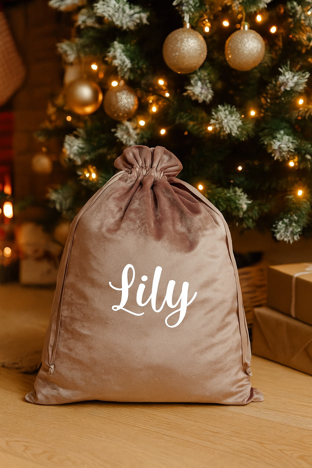 Personalised Velvet Christmas Sack