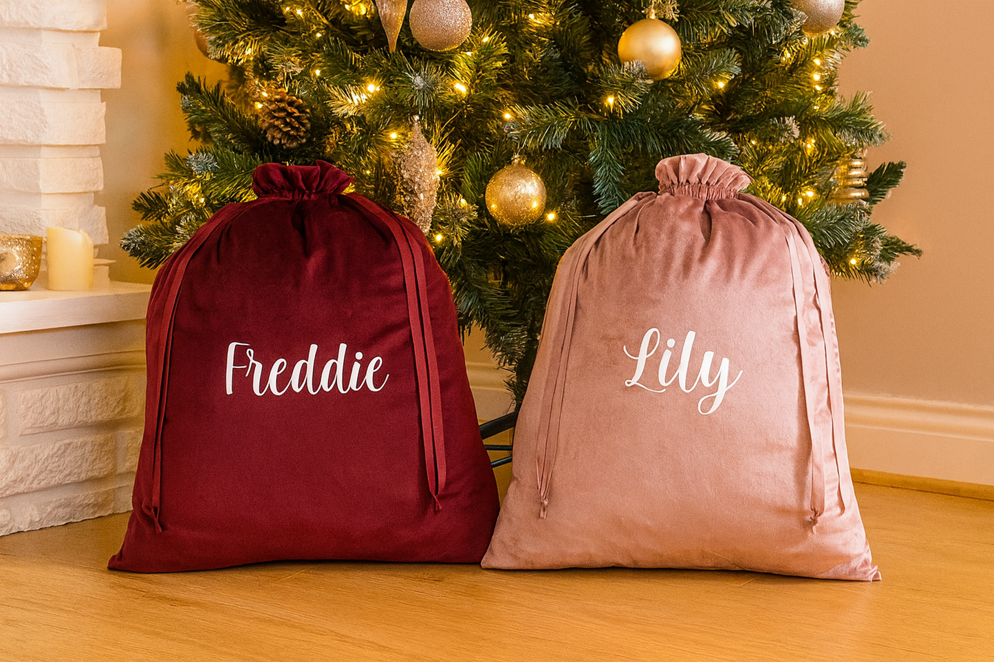 Personalised Velvet Christmas Sack