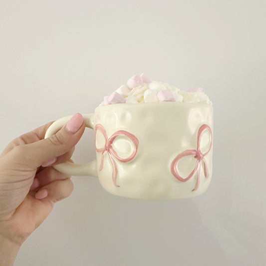 Pink Bow Ceramic Mug