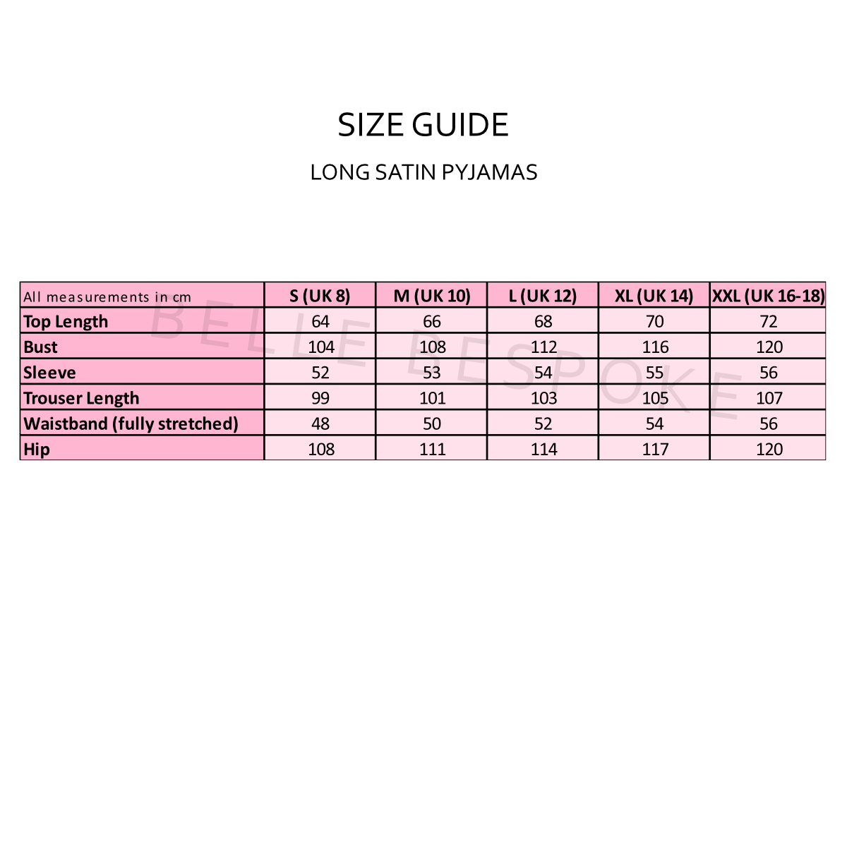 Champagne Personalised Long Satin Pyjamas