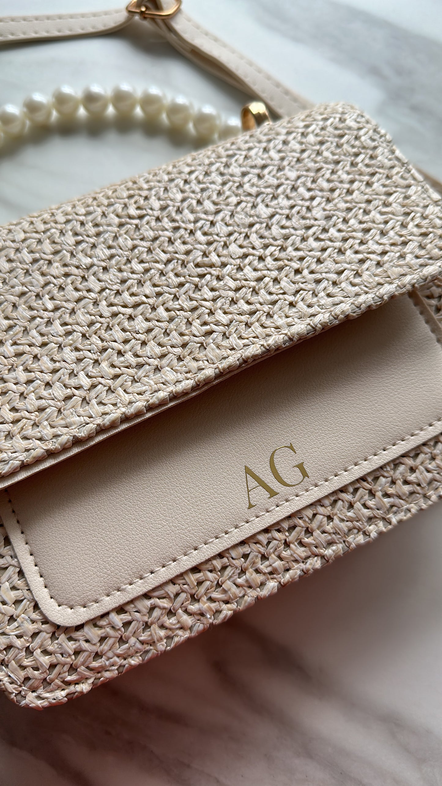 Personalised Pearl Handbag