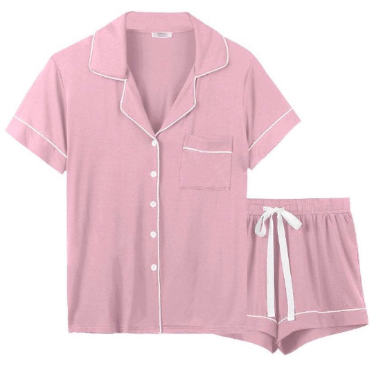 Dusty Rose Pink Personalised Super Soft Short Pyjama Set