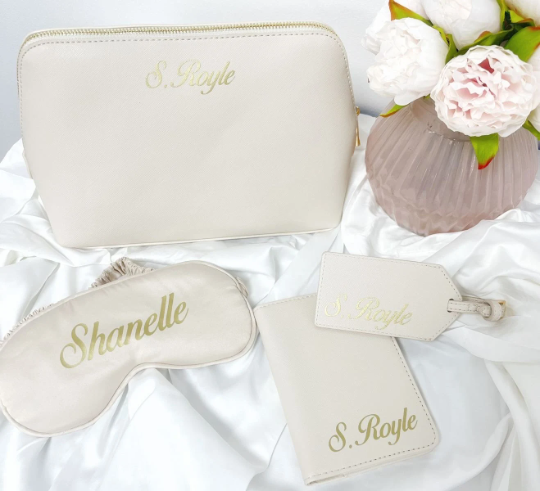 Personalised Matching Travel Gift Set