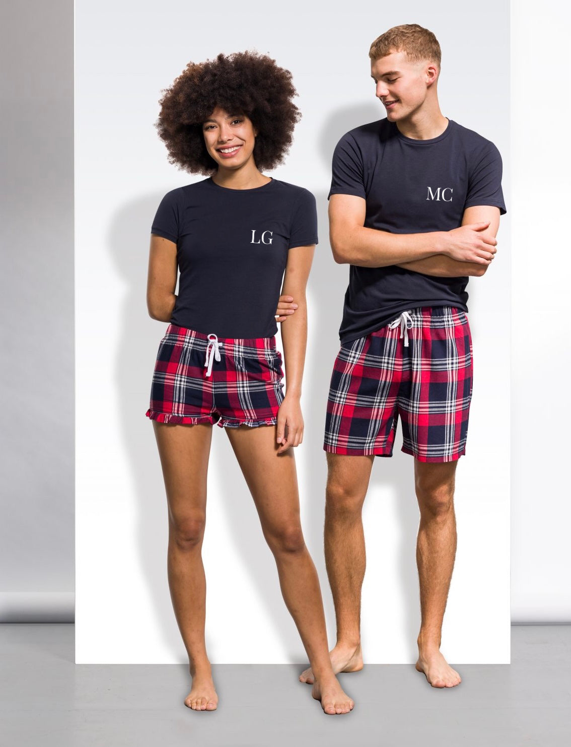 Monogram Tartan Christmas Short Pyjamas