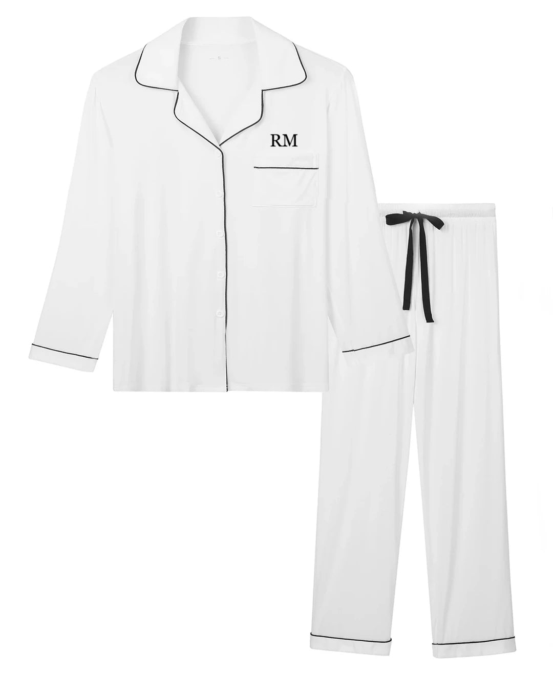 Ivory White Super Soft Long Pyjama Set