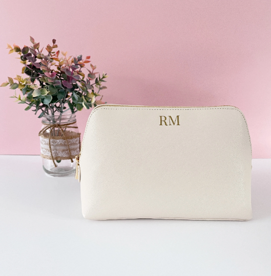 Luxury Personalised Faux Leather Makeup Bag