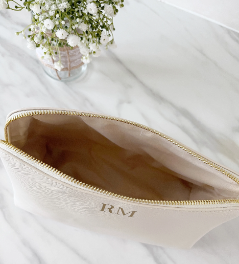 Luxury Personalised Faux Leather Makeup Bag