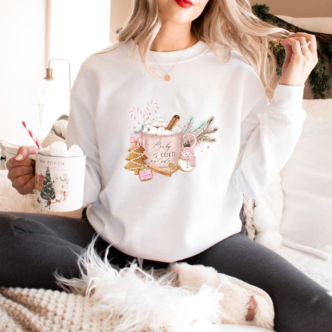 Pink Hot Chocolate Christmas Jumper