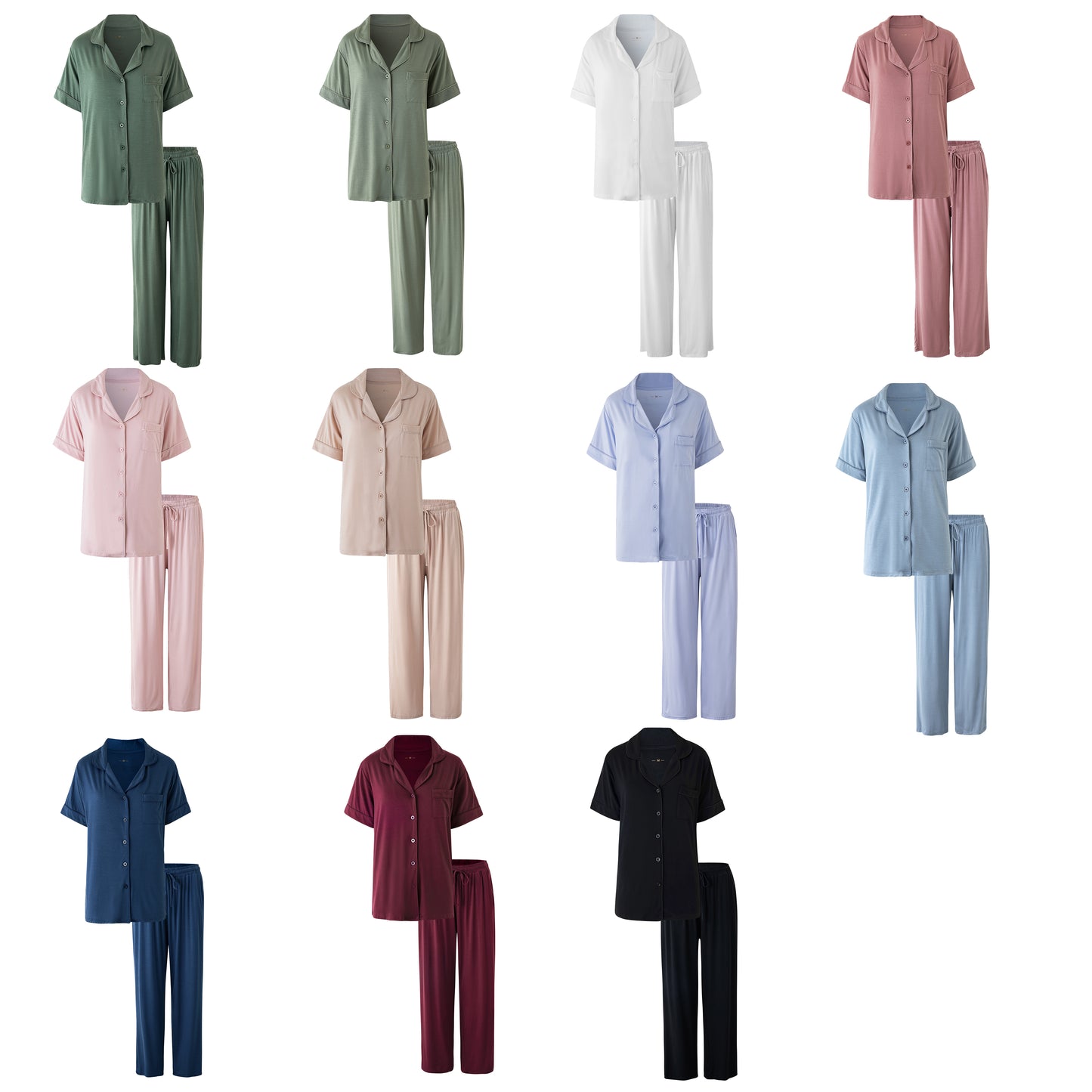 Long Sage Green Super Soft Personalised Modal Pyjama Set