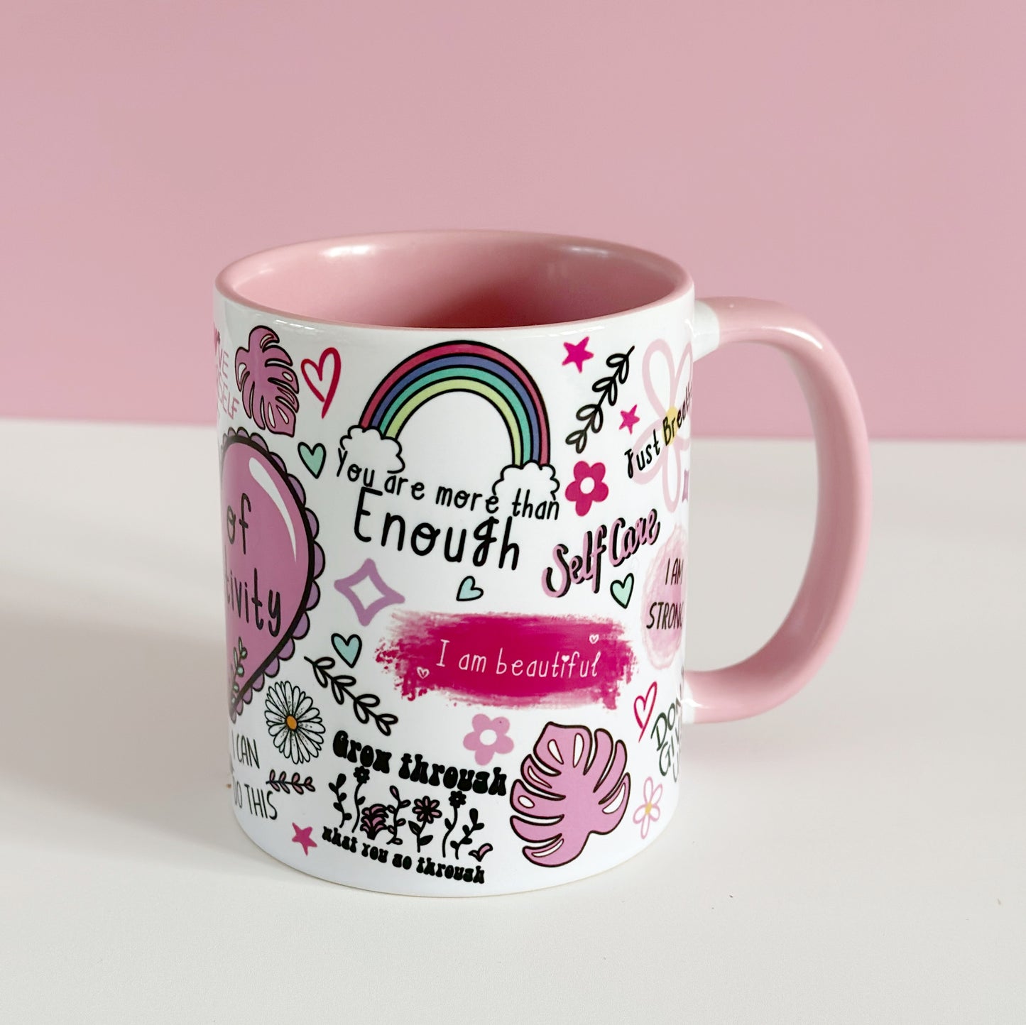 Cup of Positivity Pink Ceramic Mug