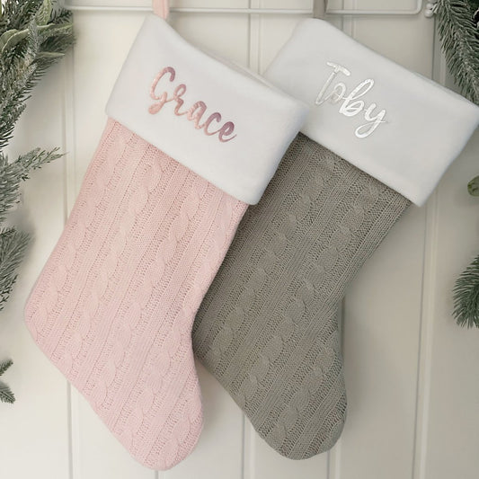 Personalised Knitted Christmas Stocking