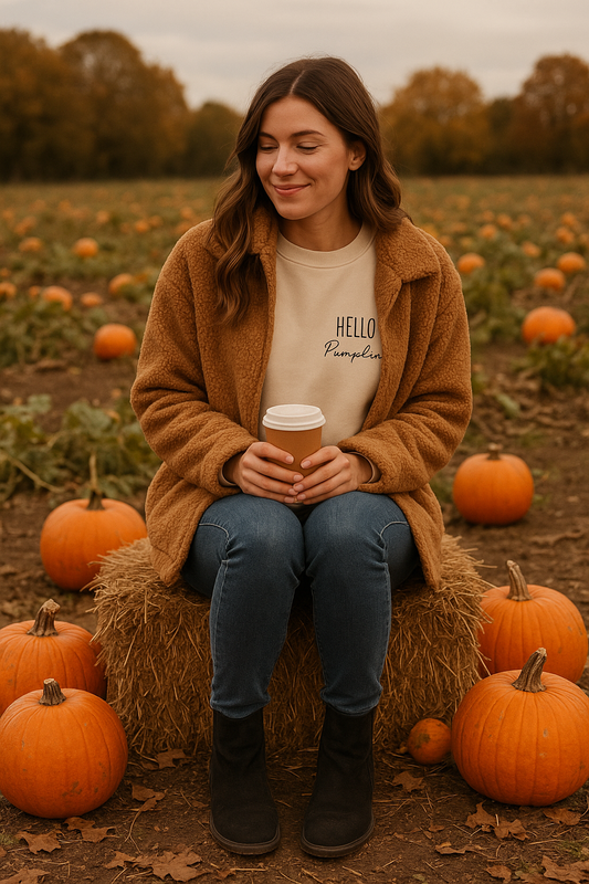 Hello Pumpkin Sweatshirt | Cosy Unisex Autumn Jumper