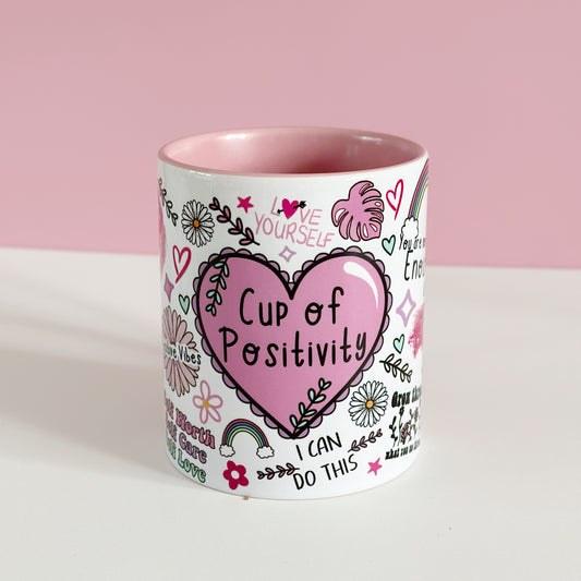 Cup of Positivity Pink Ceramic Mug