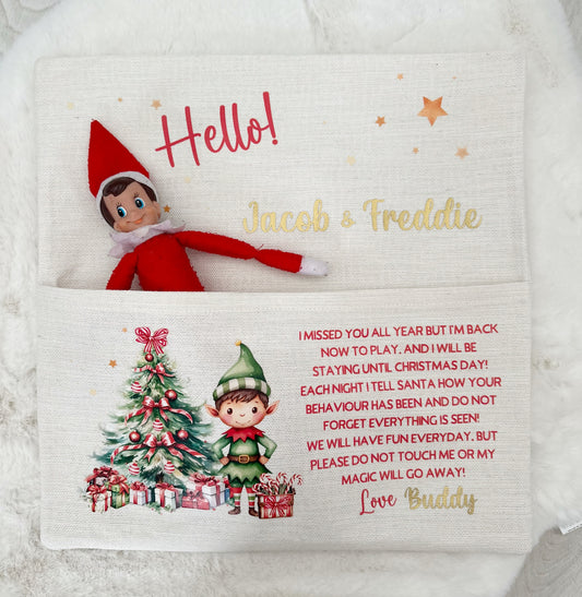 Elf Arrival Pocket Cushion
