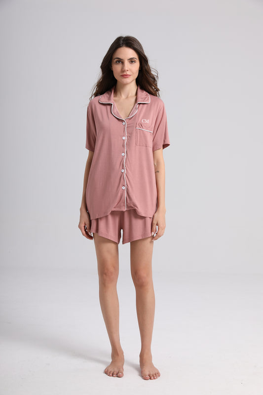 Dusty Rose Super Soft Short Pyjama Set