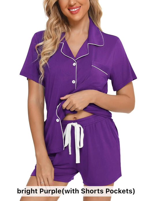 Purple Super Soft Short Pyjama Set