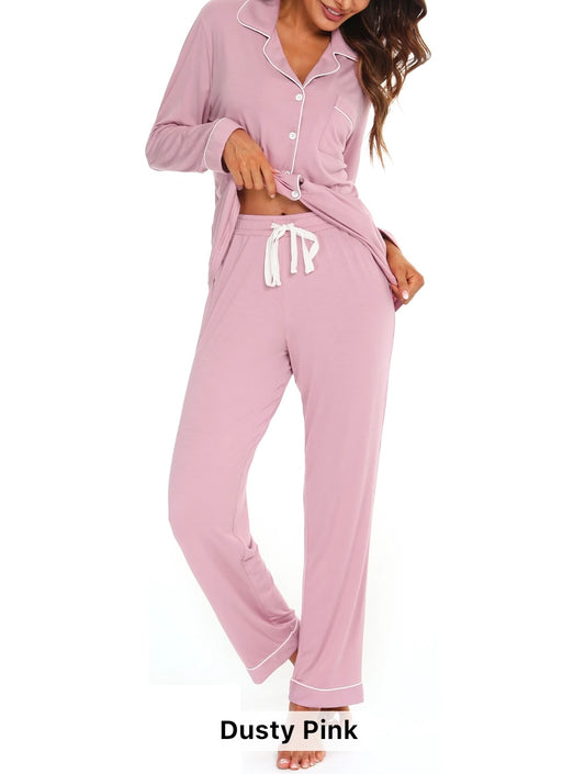 Pink Personalised Super Soft Long Pyjama Set