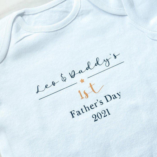 First Father’s Day Personalised Baby Vest