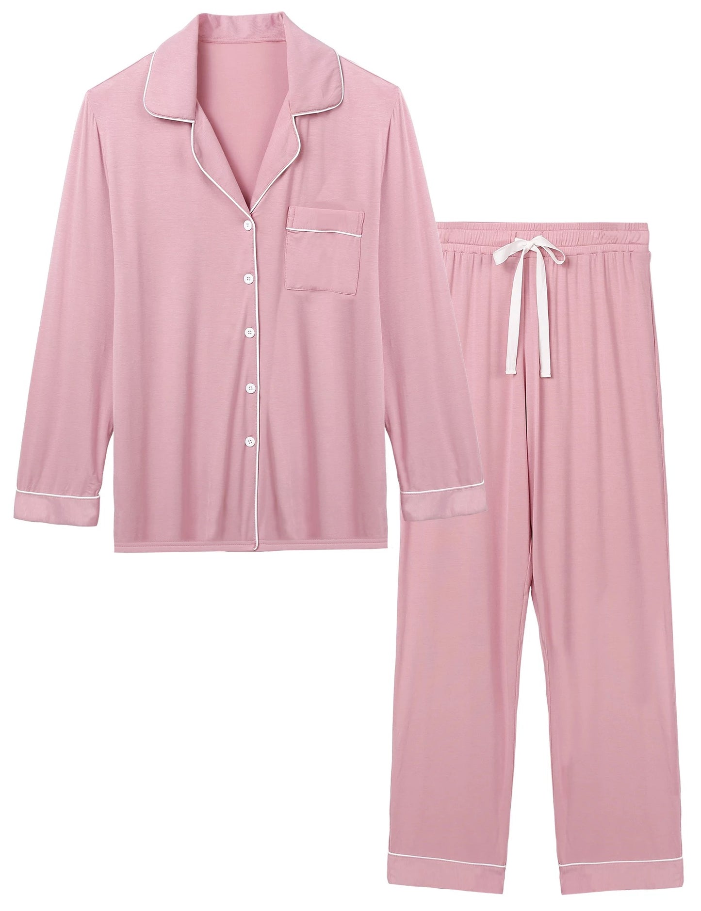 Pink Personalised Super Soft Long Pyjama Set