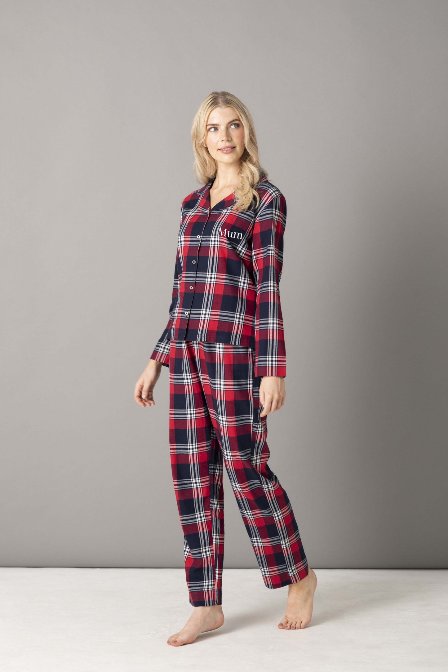 Plaid Pajamas Christmas Pyjamas Tartan PJ Club Chester Bear Men's
