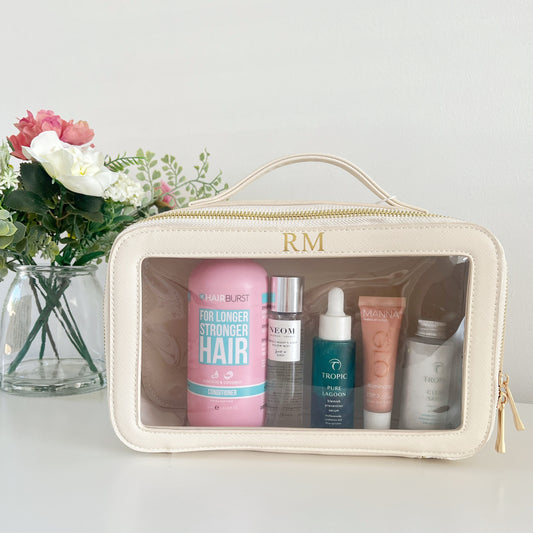 Personalised Monogram Clear Travel Case