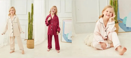 Children’s Long Satin Pyjama Set